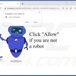 Przykład strony wykorzystującej fałszywy test CAPTCHA do wysyłania spamu z powiadomieniami w przeglądarce 3