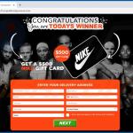 congratulations you are todays winner oszustwo z kartą podarunkową nike