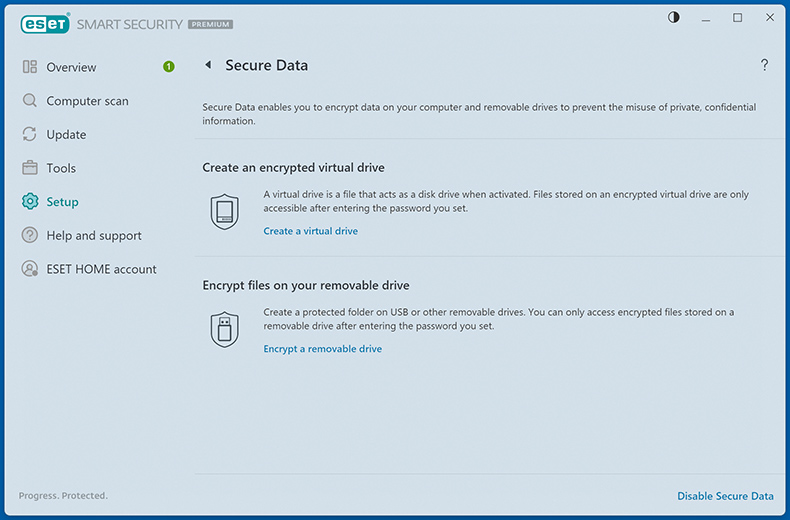 ESET Home Security Premium Secure Data