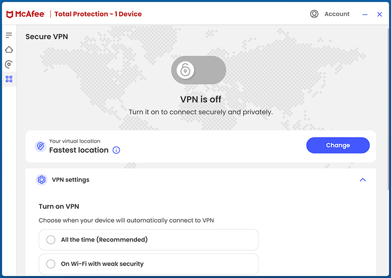 McAfee Total Protection VPN