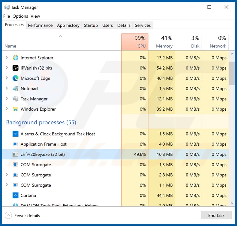 cheetah keylogger chf%20key.exe złośliwy proces w menedżerze zadań