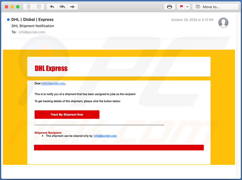 Wirus DHL Express Email Virus - Kroki usuwania i odzyskiwania  (zaktualizowany)