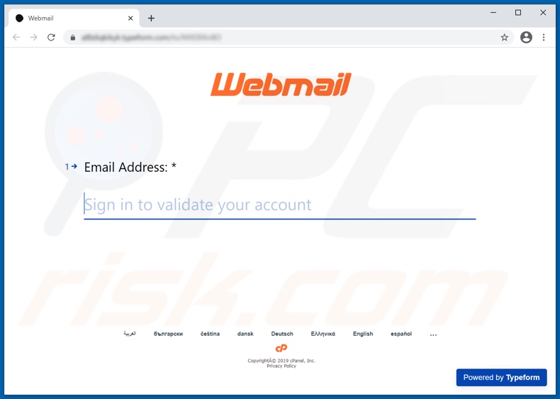 Witryna phishingowa promowana przez oszustwo e-mailowe Your mailbox is full