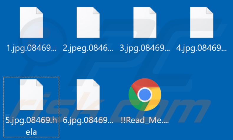 Pliki zaszyfrowane przez ransomware Hela (rozszerzenie [random_number].hela)