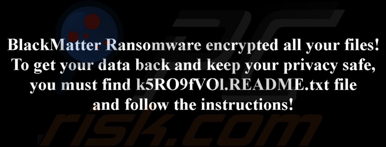 Tapeta ransomware BlackMatter