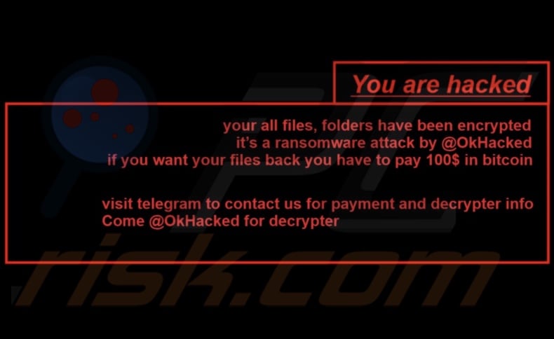 OkHacked ransomware tapeta