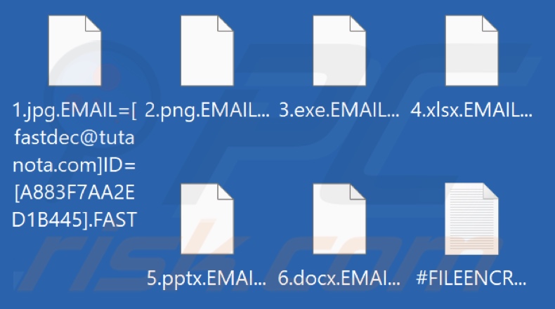 Pliki zaszyfrowane przez ransomware FAST (rozszerzenie FAST)
