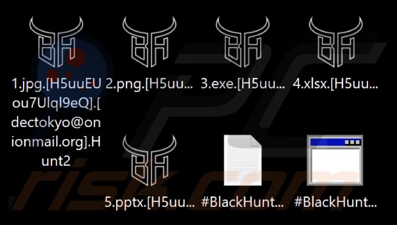 Pliki zaszyfrowane przez ransomware Black Hunt 2.0 (rozszerzenie .Hunt2)