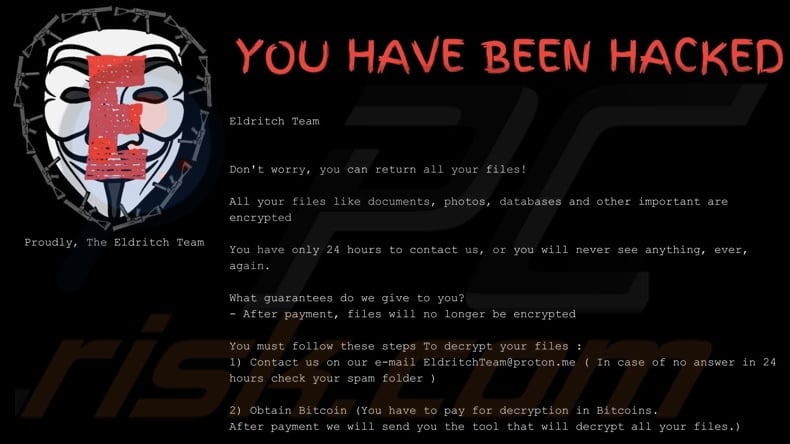 Tapeta ransomware Eldritch