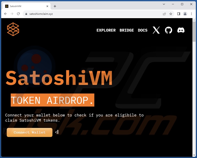 Oszustwo SatoshiVM Token Airdrop