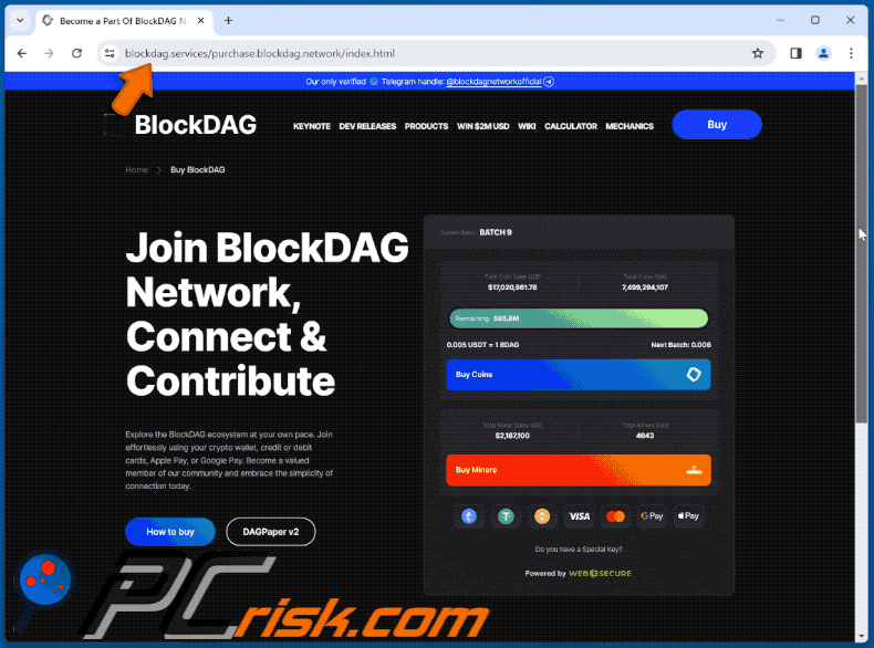Pojawienie się oszustwa Join BlockDAG Network