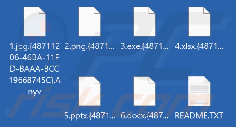 Pliki zaszyfrowane przez ransomware Anyv (rozszerzenie Anyv)