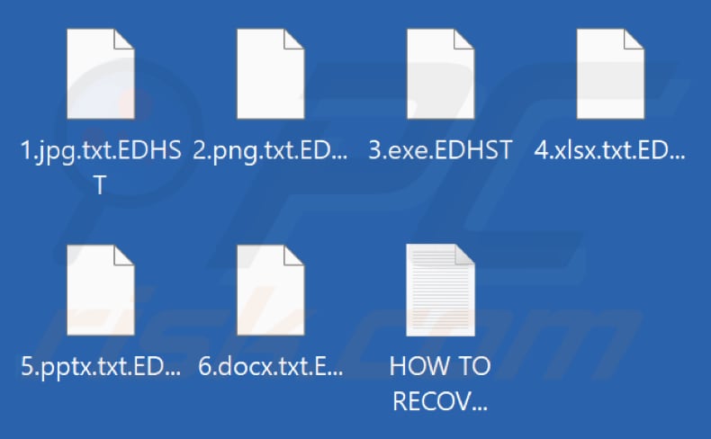 Pliki zaszyfrowane przez ransomware EDHST (rozszerzenie .EDHST)