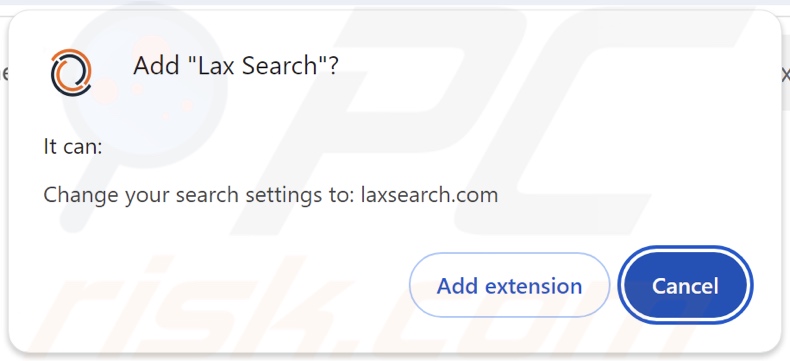 Porywacz przeglądarki Lax Search prosi o uprawnienia