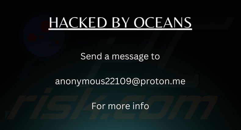 OCEANS ransomware tapeta