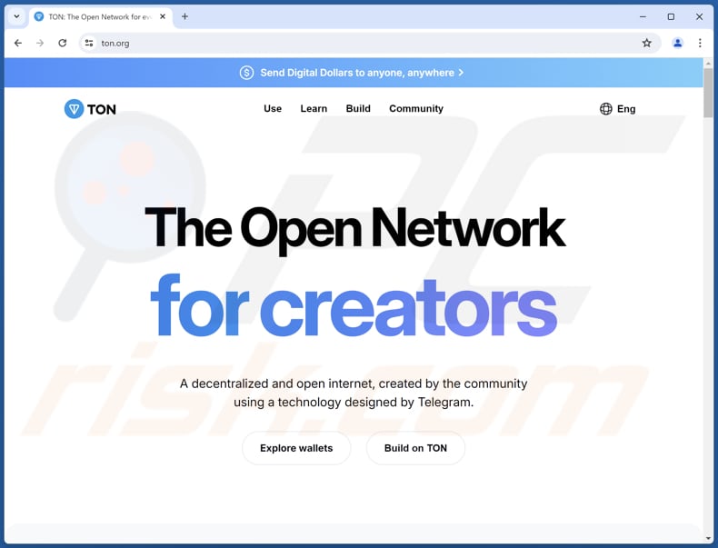 Toncoin (TON) airdrop oszustwo prawdziwa strona internetowa (ton.org)
