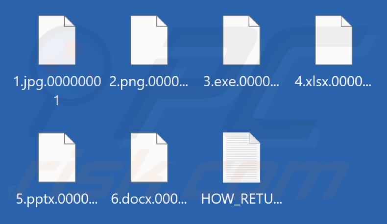 Pliki zaszyfrowane przez ransomware El Dorado (rozszerzenie .00000001)