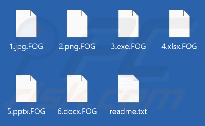 Pliki zaszyfrowane przez ransomware Fog (rozszerzenie .FOG)