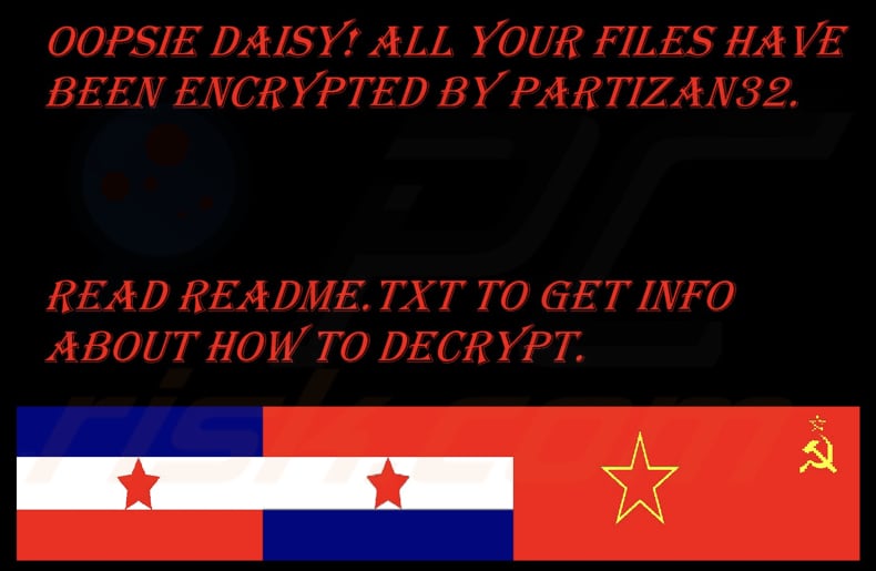PartiZAN32 ransomware tapeta