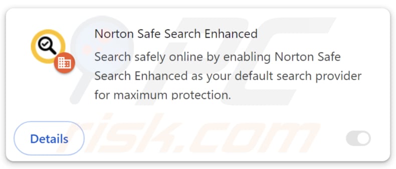 Norton Safe Search Enhanced fałszywe rozszerzenie