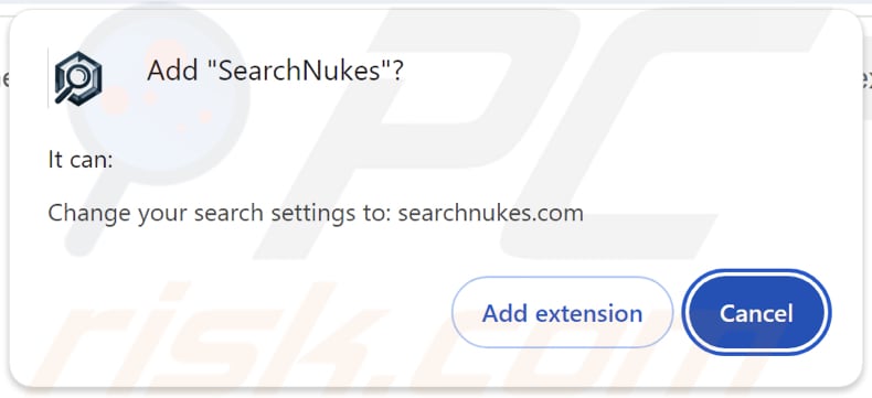 Porywacz przeglądarki SearchNukes prosi o uprawnienia