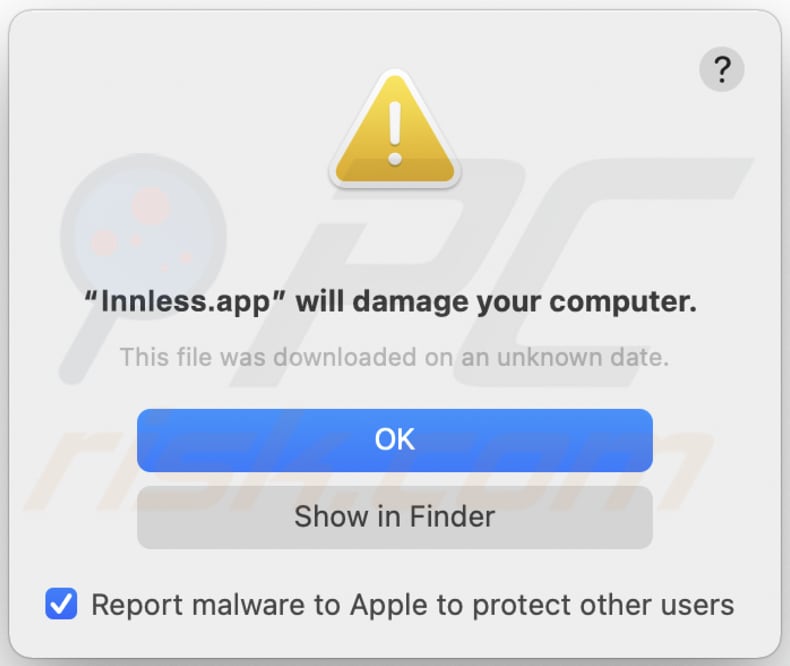 Innless.app ostrzeżenie o adware