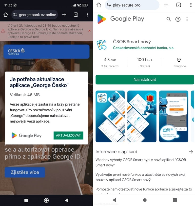 Złośliwe oprogramowanie NGate rozprzestrzenia się za pośrednictwem witryn podszywających się pod strony bankowe i Google Play