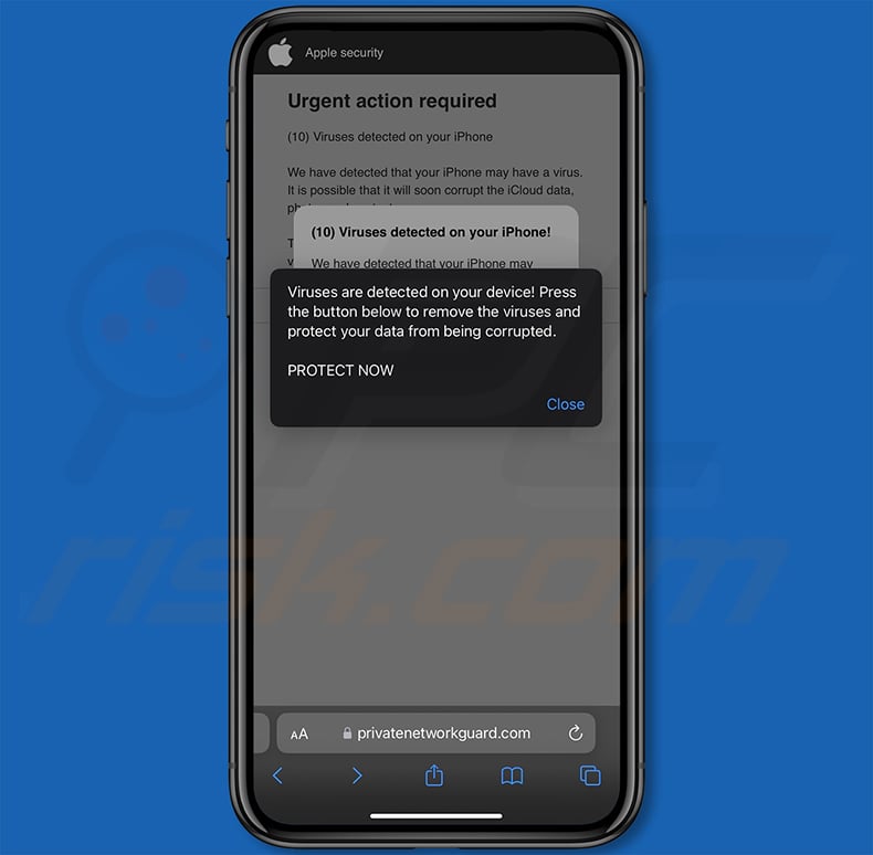 (10) Viruses Were Detected On Your iPhone pop-up oszustwo (2024-09-09)
