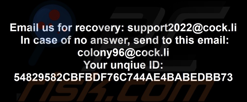 Colony ransomware tapeta