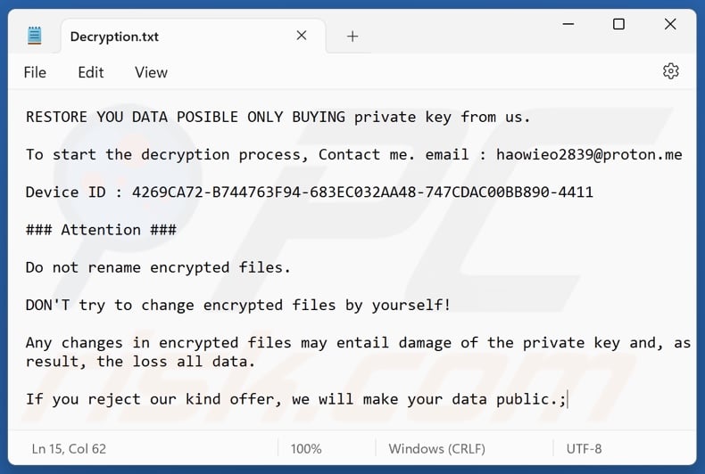 Crypto24 ransomware okup (Decryption.txt)