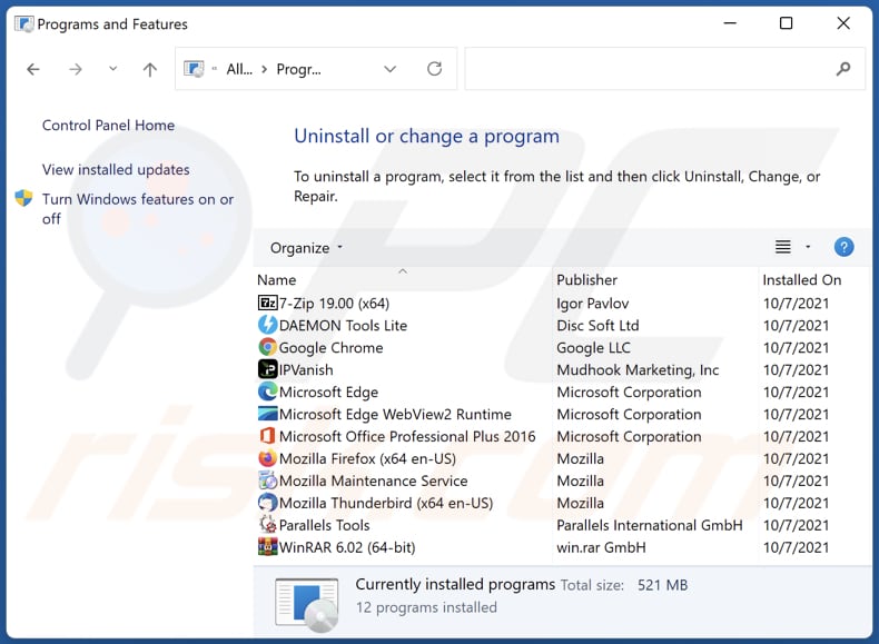 Odinstalowanie JsTimer przez Panel sterowania