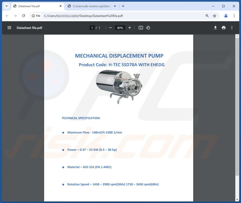 TotalEnergies email scam Datasheet file.pdf plik