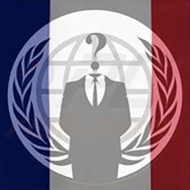 Anonymous France ransomware tapeta