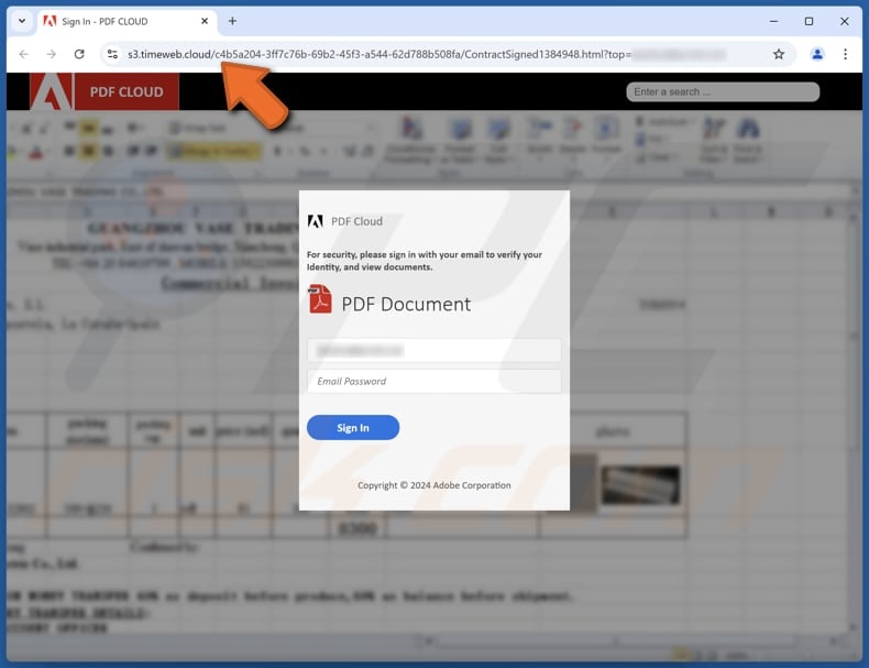 Important Invoice Information From Accounts Email Scam strona phishingowa