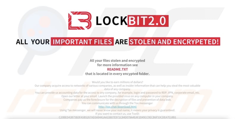 NotLockBit ransomware tapeta na pulpit