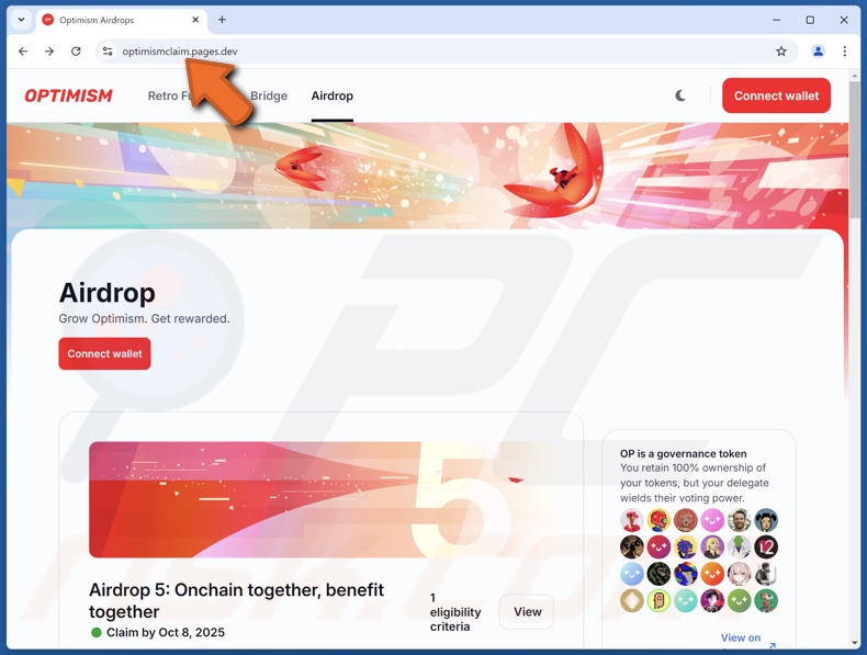 OPTIMISM Airdrop oszustwo