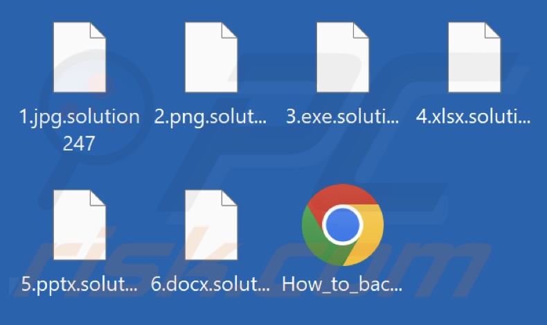 Pliki zaszyfrowane przez ransomware Solution (rozszerzenie .solution247)