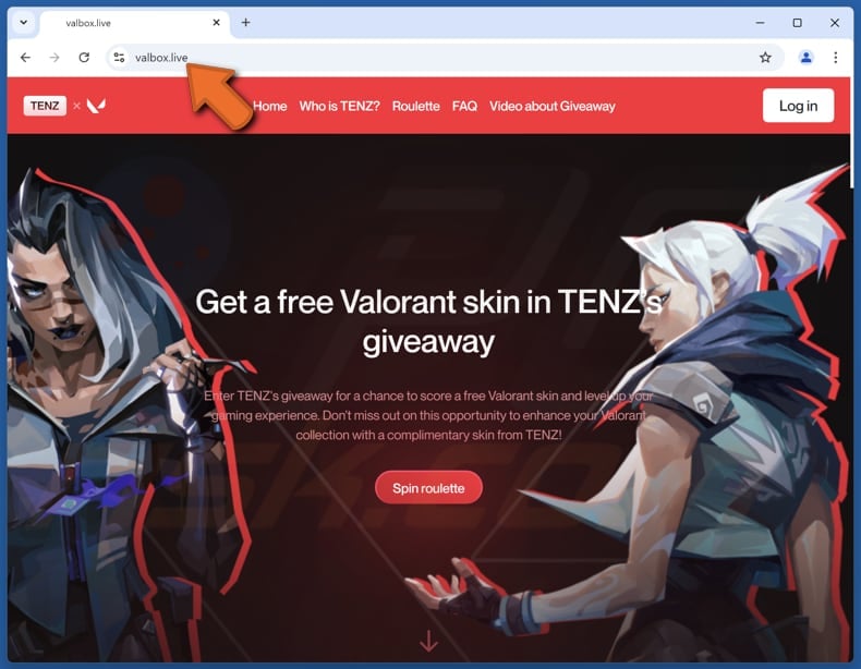 Valorant Skin Giveaway oszustwo