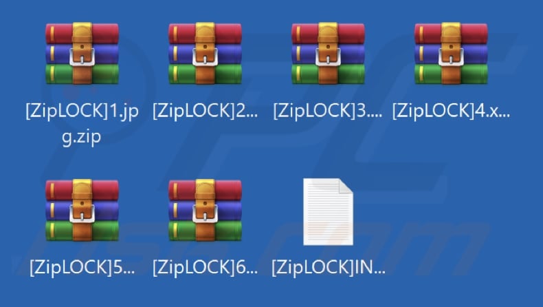 Pliki zarchiwizowane przez ZipLOCK ransomware (rozszerzenie .zip)