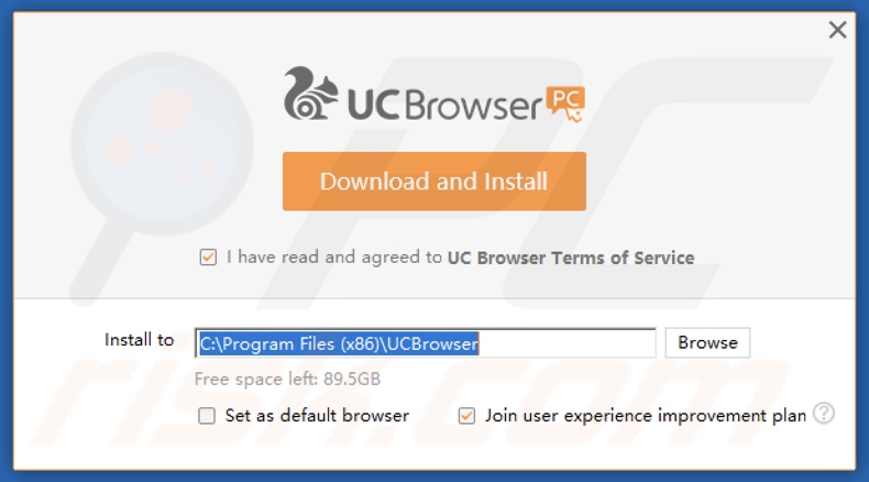 UC Browser PUA konfiguracja instalacji