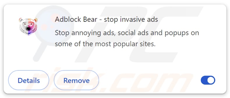 Adblock Bear - stop invasive ads uprawnienia