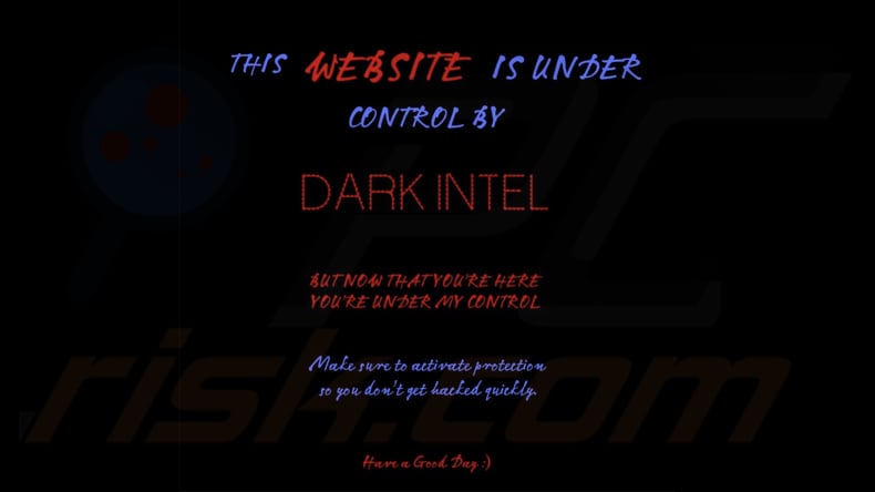 Dark Intel ransomware tapeta