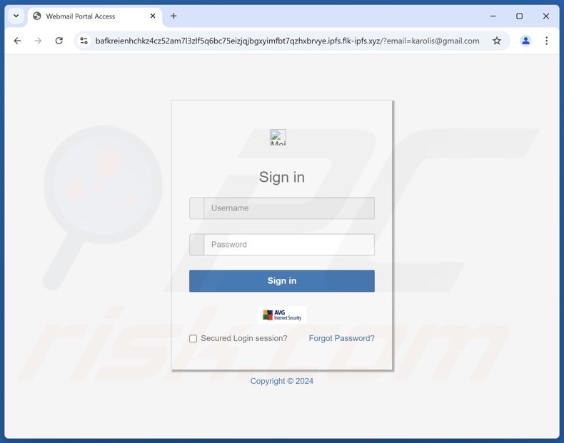 Failed Login Attempt oszukańcza wiadomość e-mail promowała witrynę phishingową