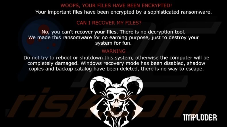 Imploder ransomware tapeta