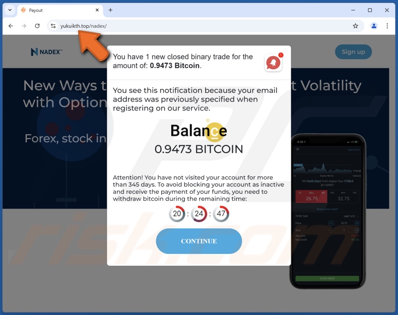 Nadex - Bitcoin Balance oszustwo