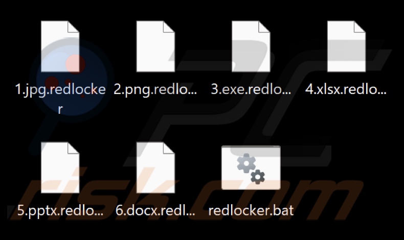 Pliki zaszyfrowane przez ransomware RedLocker (rozszerzenie redlocker)