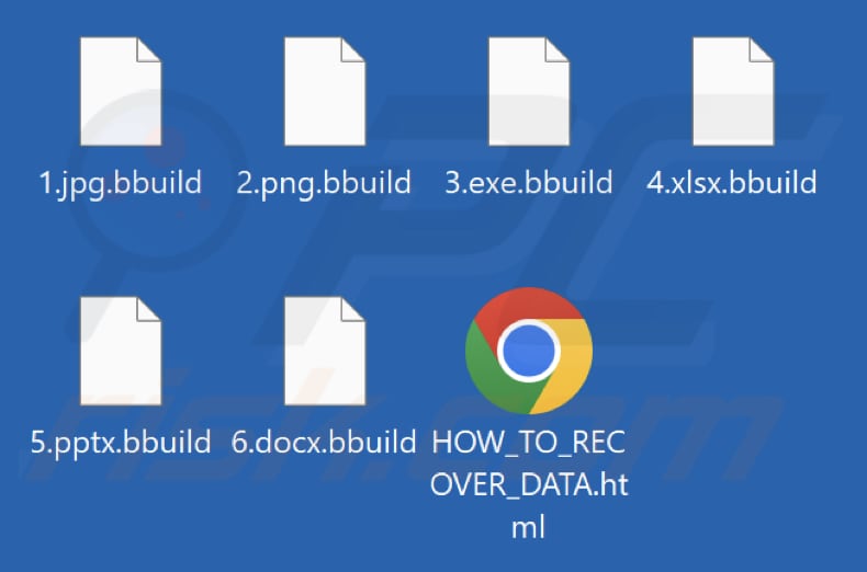 Pliki zaszyfrowane przez ransomware Bbuild (rozszerzenie .bbuild)