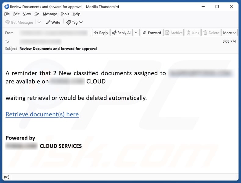 Classified Documents Kampania spamowa e-mail