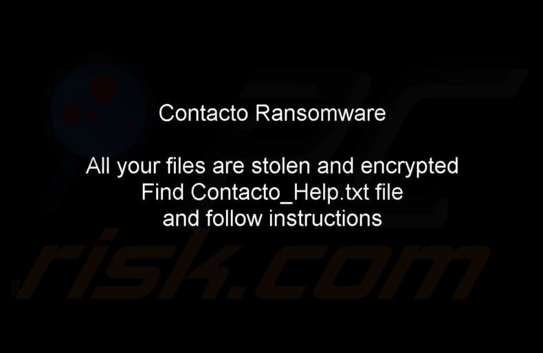 Contacto ransomware tapeta