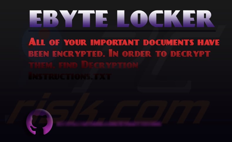 EByte Locker ransomware tapeta